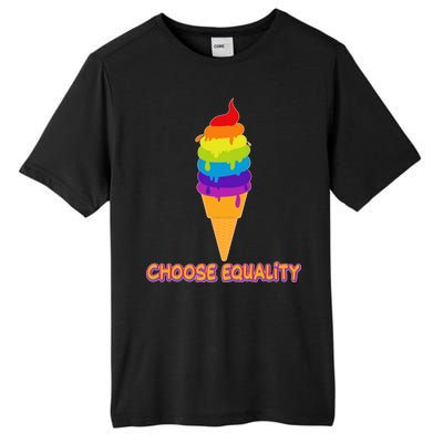 Choose Equality Rainbow Ice Cream Tall Fusion ChromaSoft Performance T-Shirt