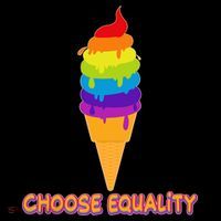 Choose Equality Rainbow Ice Cream Bag