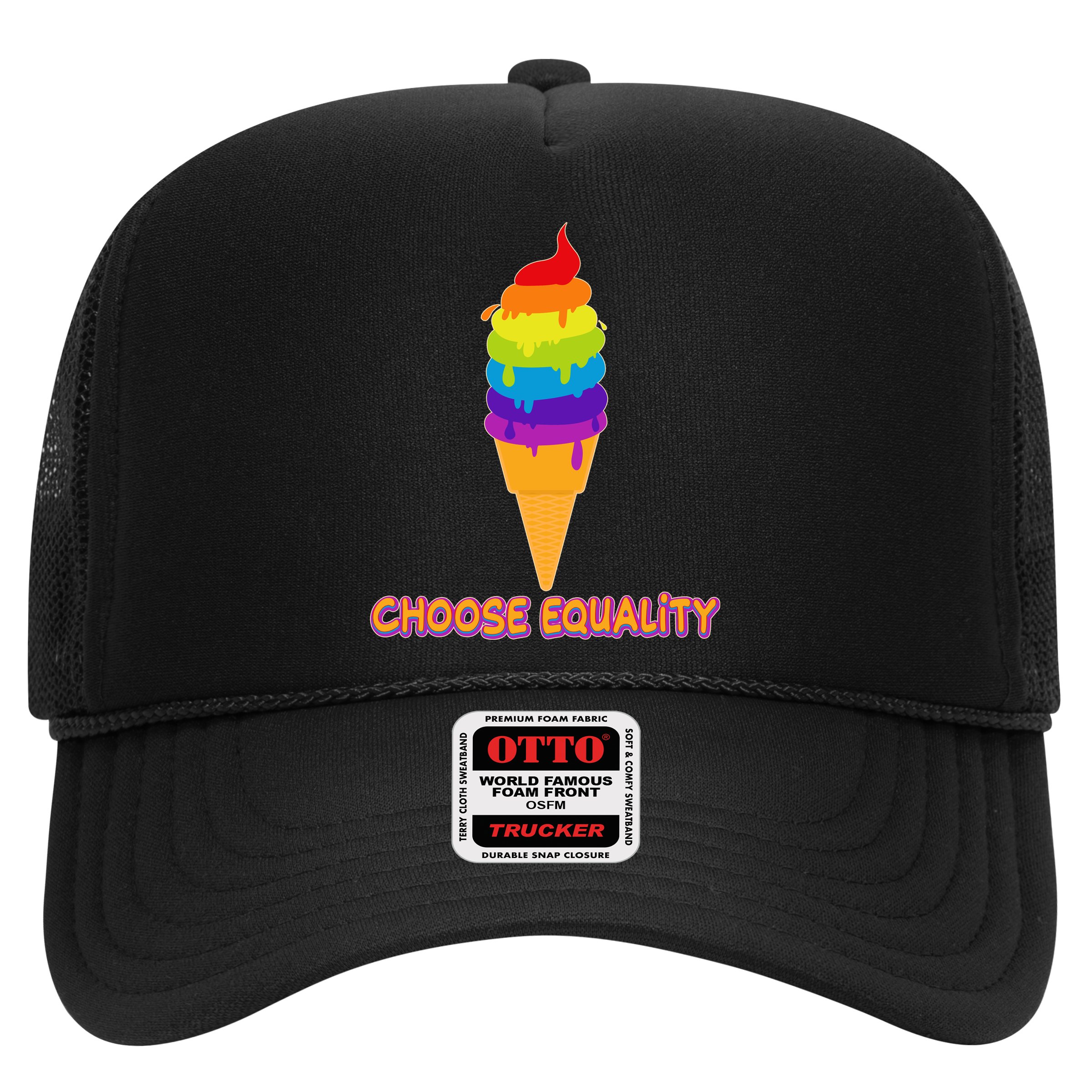 Choose Equality Rainbow Ice Cream Hat