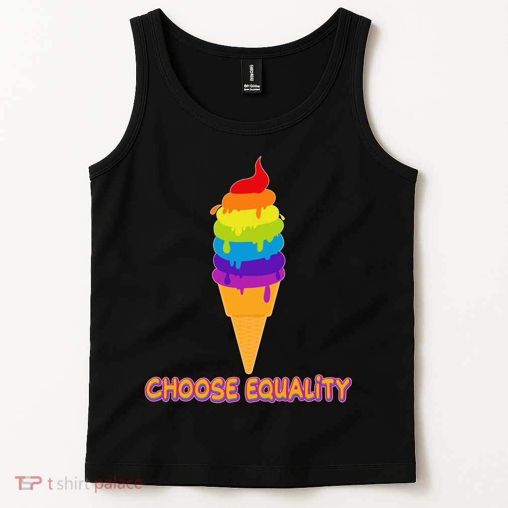Choose Equality Rainbow Ice Cream Tank Top