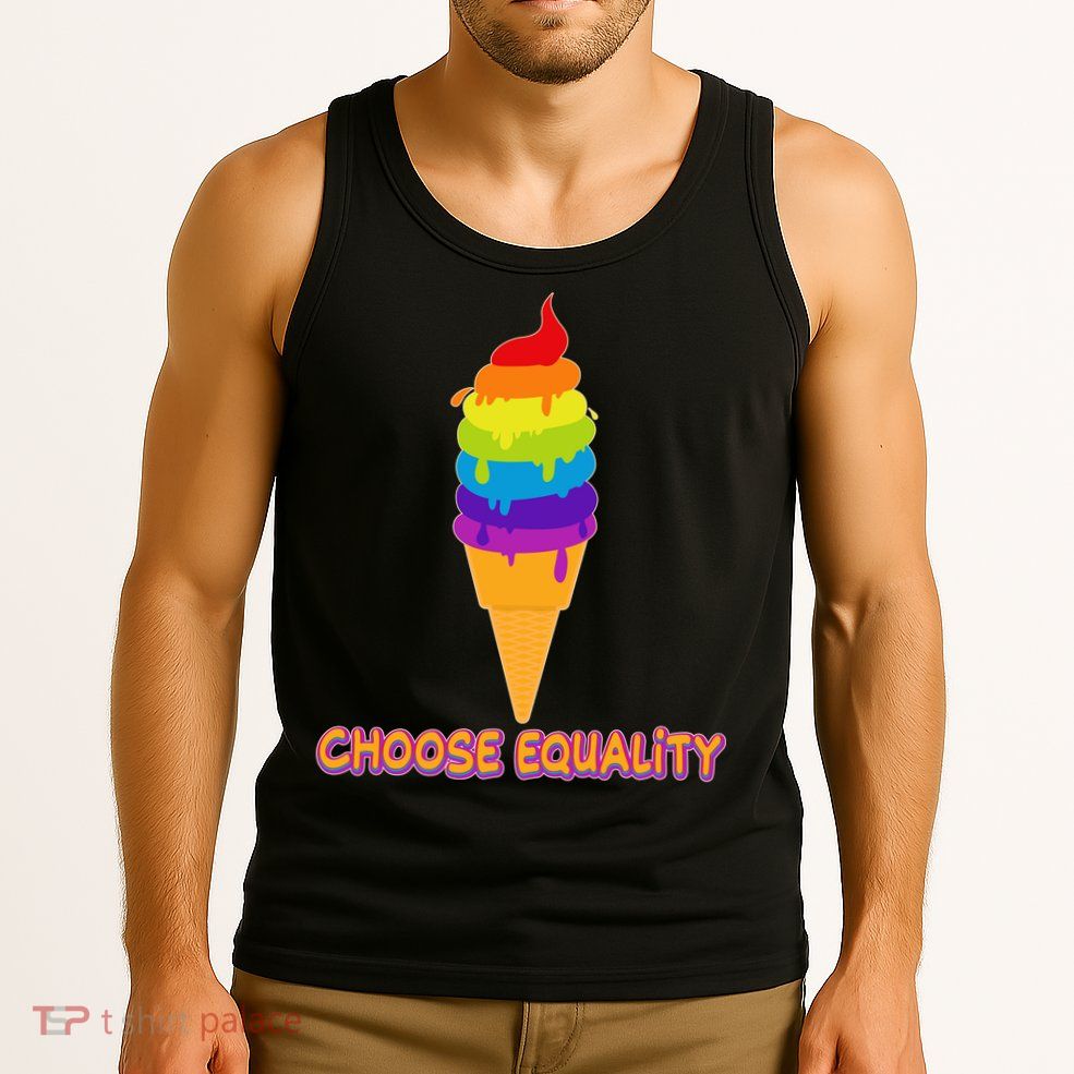 Choose Equality Rainbow Ice Cream Tank Top