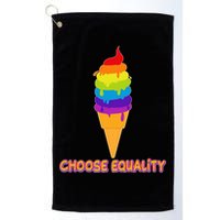 Choose Equality Rainbow Ice Cream Golf Towel