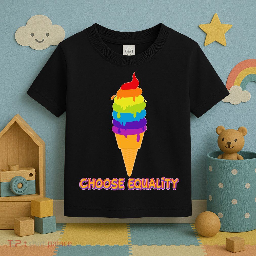 Choose Equality Rainbow Ice Cream Toddler T-Shirt