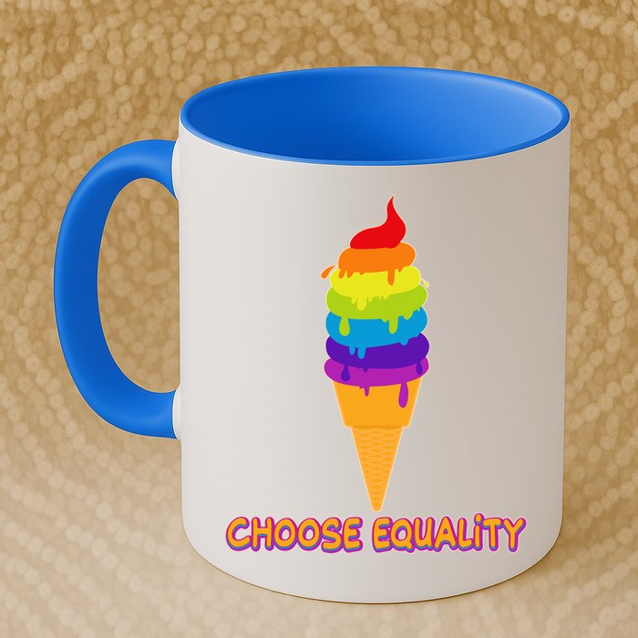 Choose Equality Rainbow Ice Cream Mug