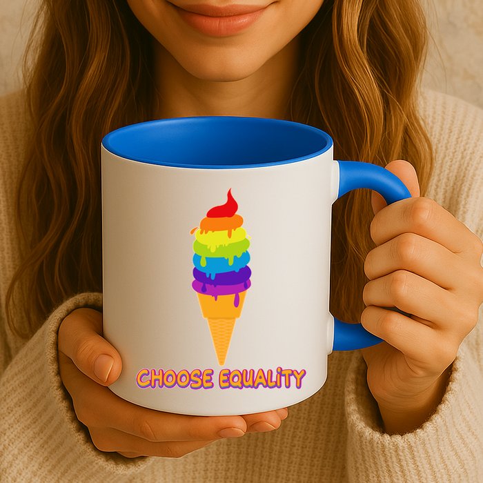 Choose Equality Rainbow Ice Cream Mug