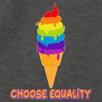 Choose Equality Rainbow Ice Cream Vector Backpack