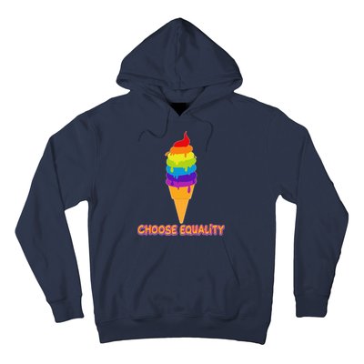 Choose Equality Rainbow Ice Cream Hoodie