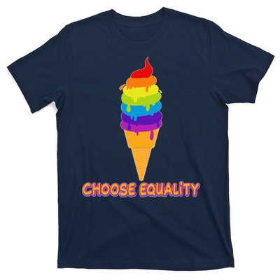 Choose Equality Rainbow Ice Cream T-Shirt