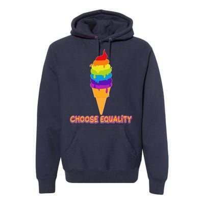 Choose Equality Rainbow Ice Cream Premium Hoodie