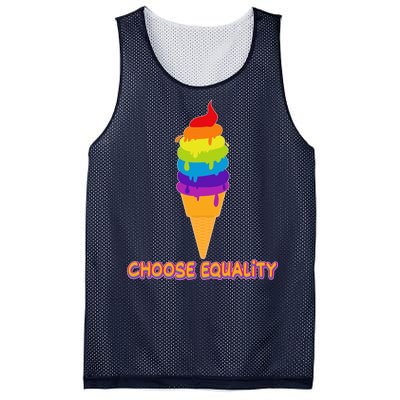 Choose Equality Rainbow Ice Cream Mesh Reversible Basketball Jersey Tank