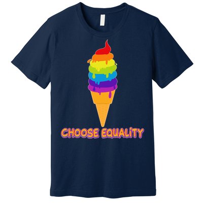 Choose Equality Rainbow Ice Cream Premium T-Shirt