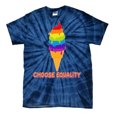 Choose Equality Rainbow Ice Cream Tie-Dye T-Shirt