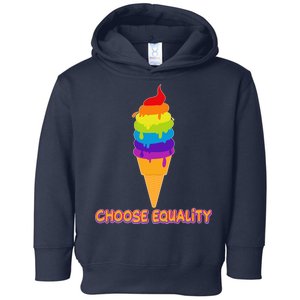 Choose Equality Rainbow Ice Cream Toddler Hoodie