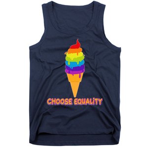 Choose Equality Rainbow Ice Cream Tank Top