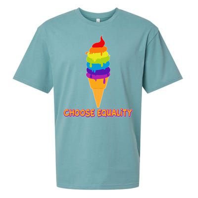 Choose Equality Rainbow Ice Cream Sueded Cloud Jersey T-Shirt