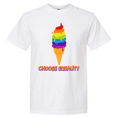 Choose Equality Rainbow Ice Cream Garment-Dyed Heavyweight T-Shirt