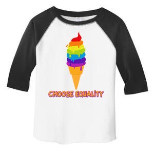 Choose Equality Rainbow Ice Cream Toddler Fine Jersey T-Shirt