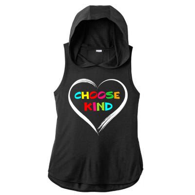 Choose Kind Ladies PosiCharge Tri-Blend Wicking Draft Hoodie Tank