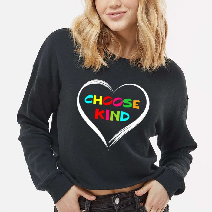 Choose Kind Cropped Pullover Crew