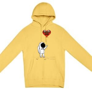 Choose Kind Astronaut Balloon Heart Anti Bullying Premium Pullover Hoodie