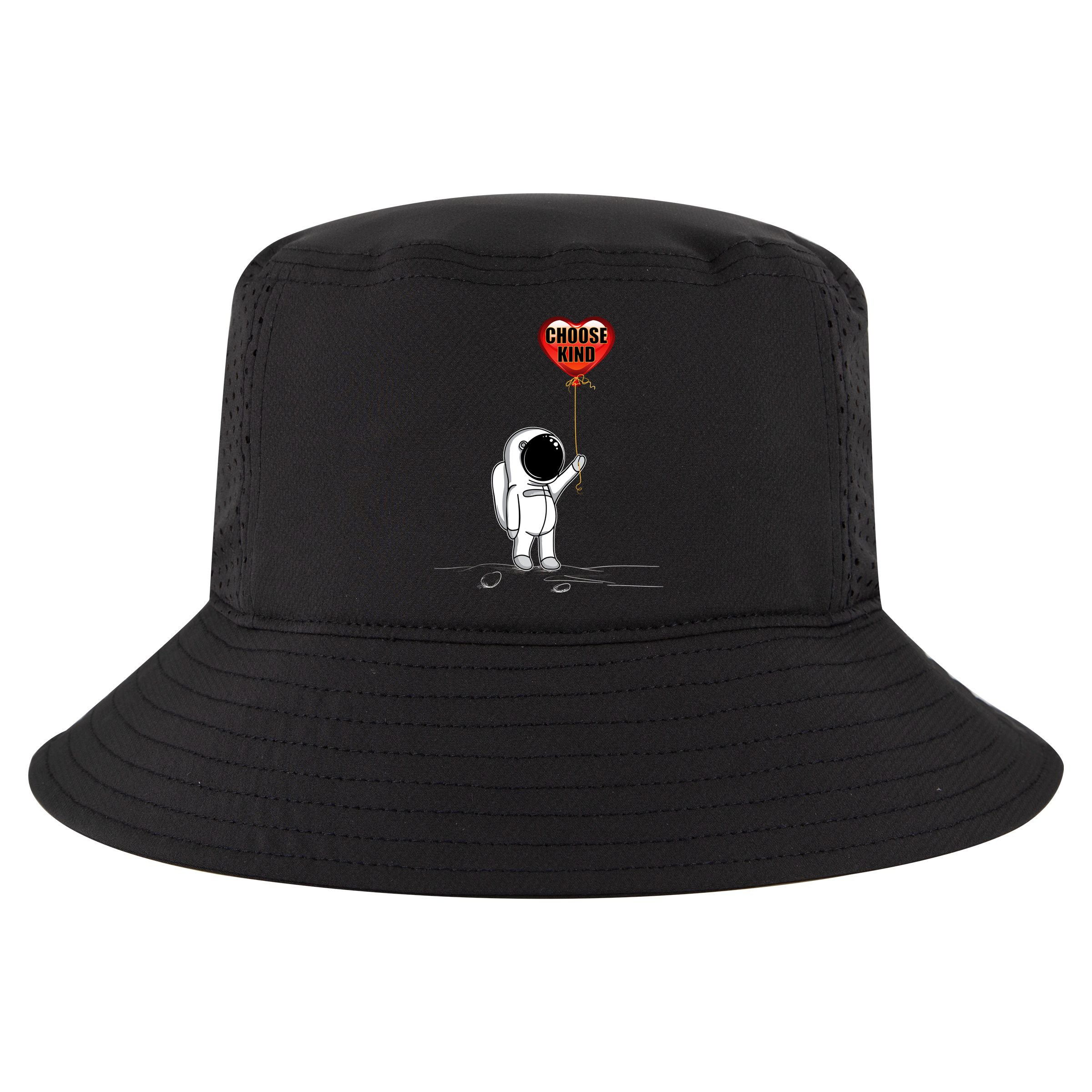 Choose Kind Astronaut Balloon Heart Anti Bullying Cool Comfort Performance Bucket Hat