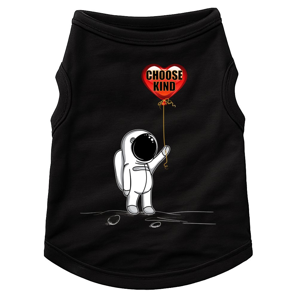 Choose Kind Astronaut Balloon Heart Anti Bullying Doggie Tank