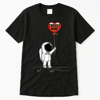 Choose Kind Astronaut Balloon Heart Anti Bullying Tall T-Shirt