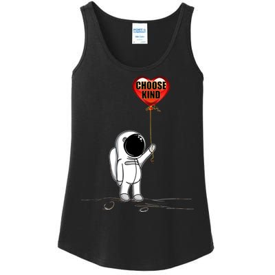 Choose Kind Astronaut Balloon Heart Anti Bullying Ladies Essential Tank