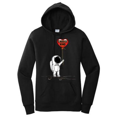 Choose Kind Astronaut Balloon Heart Anti Bullying Women's Pullover Hoodie