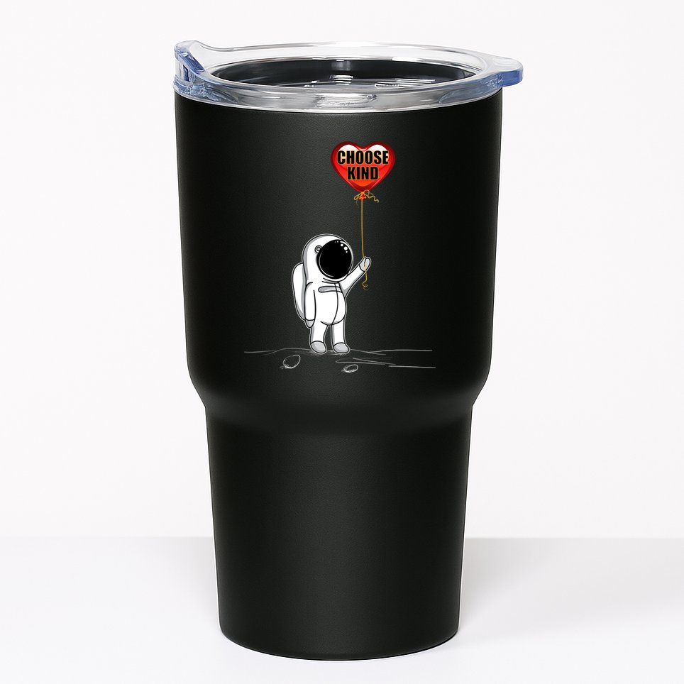 Choose Kind Astronaut Balloon Heart Anti Bullying Tumbler