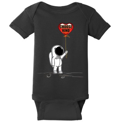 Choose Kind Astronaut Balloon Heart Anti Bullying Baby Bodysuit