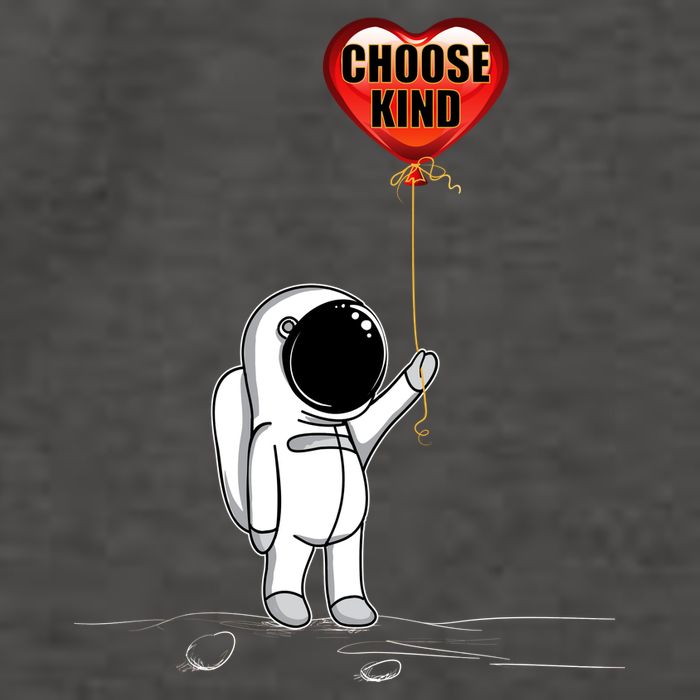 Choose Kind Astronaut Balloon Heart Anti Bullying Vector Backpack