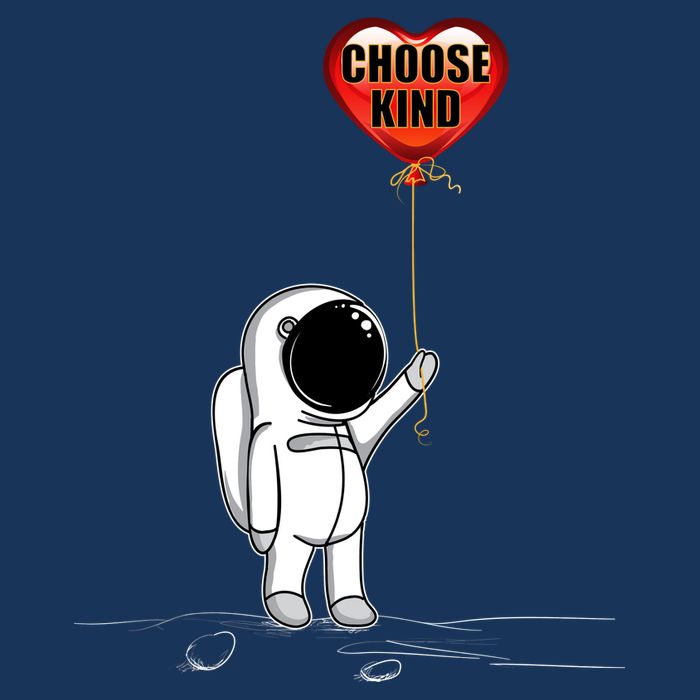 Choose Kind Astronaut Balloon Heart Anti Bullying Infant Baby Jersey Bodysuit