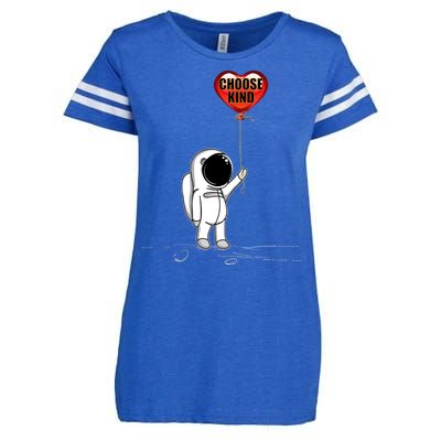 Choose Kind Astronaut Balloon Heart Anti Bullying Enza Ladies Jersey Football T-Shirt