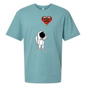 Choose Kind Astronaut Balloon Heart Anti Bullying Sueded Cloud Jersey T-Shirt