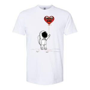 Choose Kind Astronaut Balloon Heart Anti Bullying Softstyle CVC T-Shirt