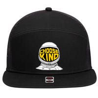 Choose Kind Astronaut Helmet Anti Bullying Message 7 Panel Mesh Trucker Snapback Hat