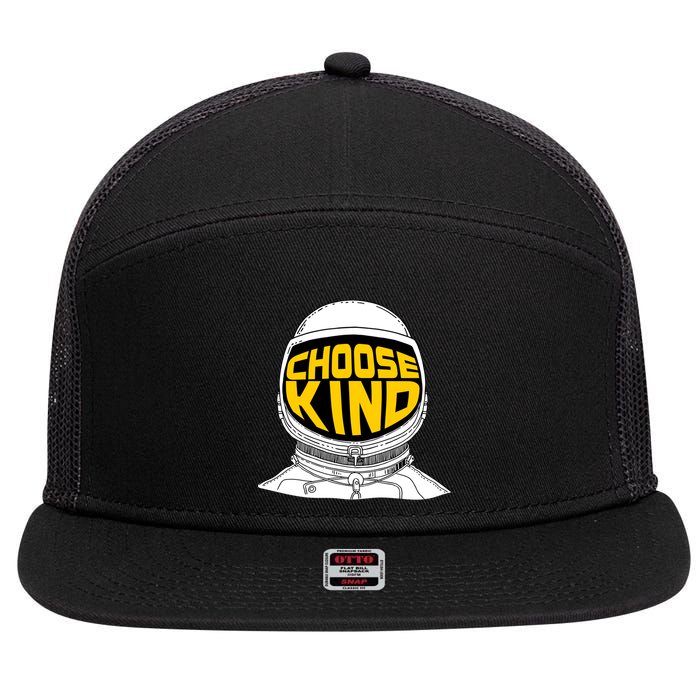 Choose Kind Astronaut Helmet Anti Bullying Message 7 Panel Mesh Trucker Snapback Hat