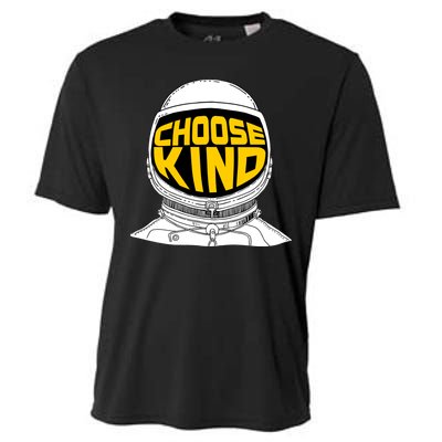 Choose Kind Astronaut Helmet Anti Bullying Message Cooling Performance Crew T-Shirt