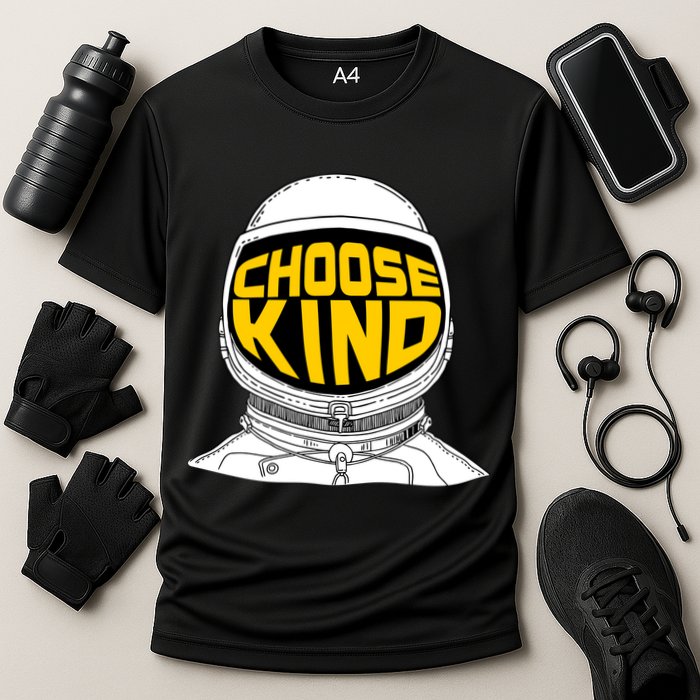 Choose Kind Astronaut Helmet Anti Bullying Message Performance Shirt