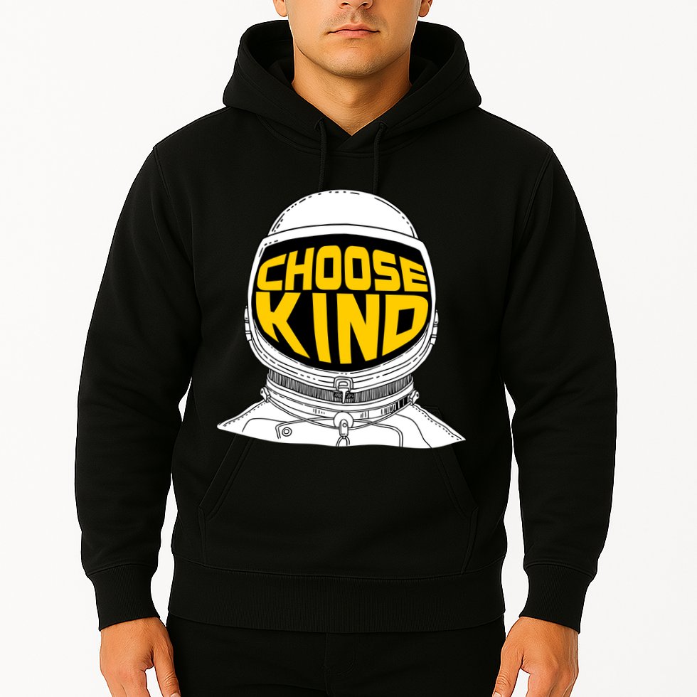 Choose Kind Astronaut Helmet Anti Bullying Message Hoodie