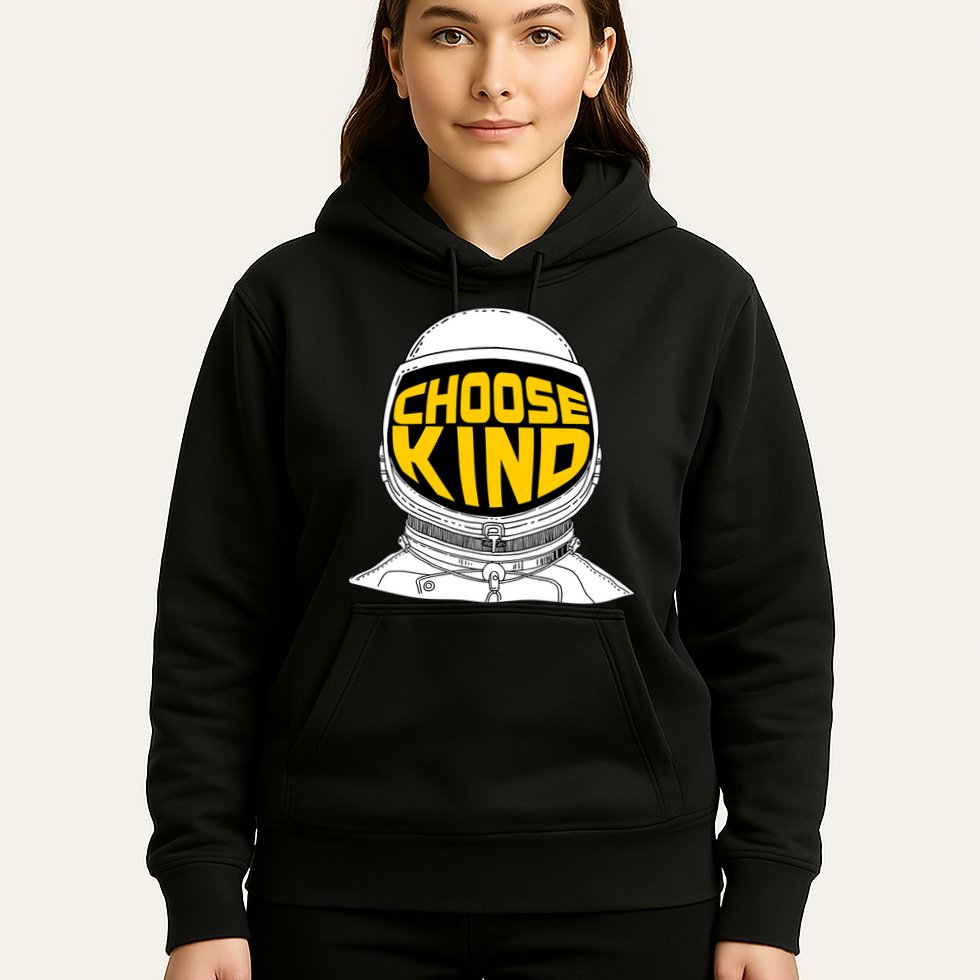 Choose Kind Astronaut Helmet Anti Bullying Message Hoodie