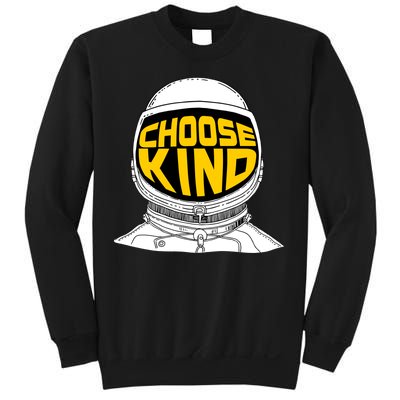 Choose Kind Astronaut Helmet Anti Bullying Message Sweatshirt