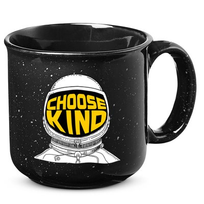 Choose Kind Astronaut Helmet Anti Bullying Message 15oz Campfire Ceramic Mug