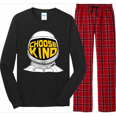 Choose Kind Astronaut Helmet Anti Bullying Message Long Sleeve Pajama Set