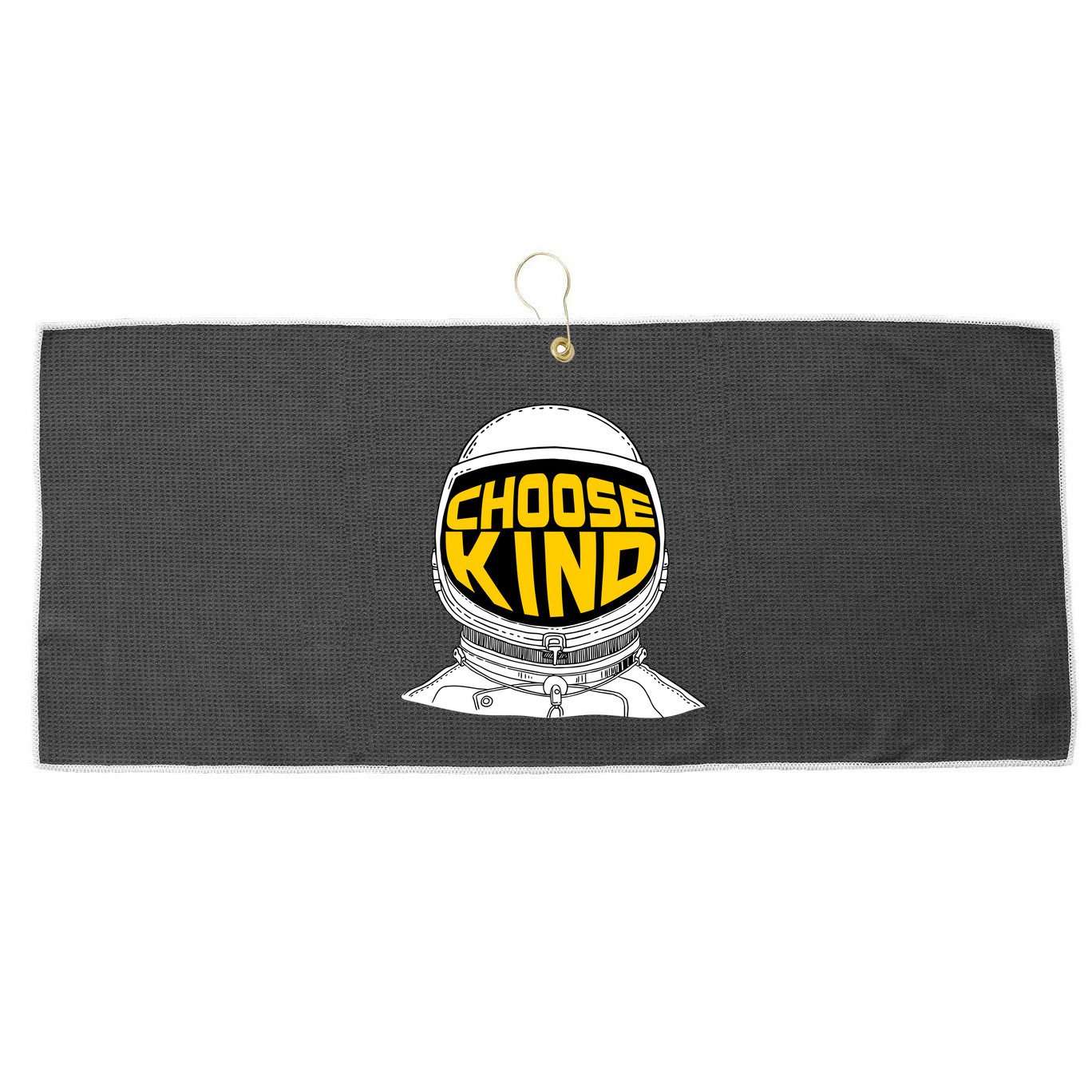 Choose Kind Astronaut Helmet Anti Bullying Message Large Microfiber Waffle Golf Towel