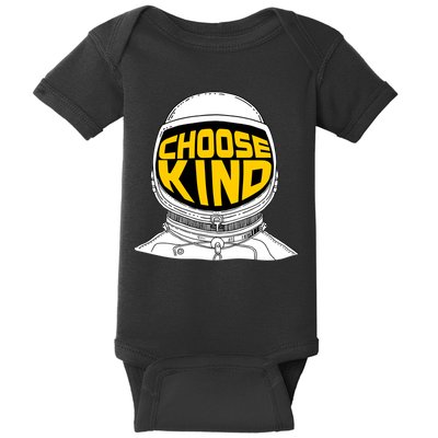 Choose Kind Astronaut Helmet Anti Bullying Message Baby Bodysuit
