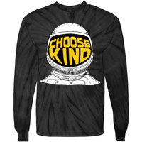 Choose Kind Astronaut Helmet Anti Bullying Message Tie-Dye Long Sleeve Shirt