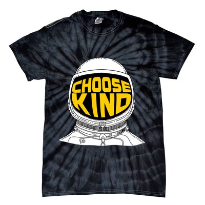 Choose Kind Astronaut Helmet Anti Bullying Message Tie-Dye T-Shirt