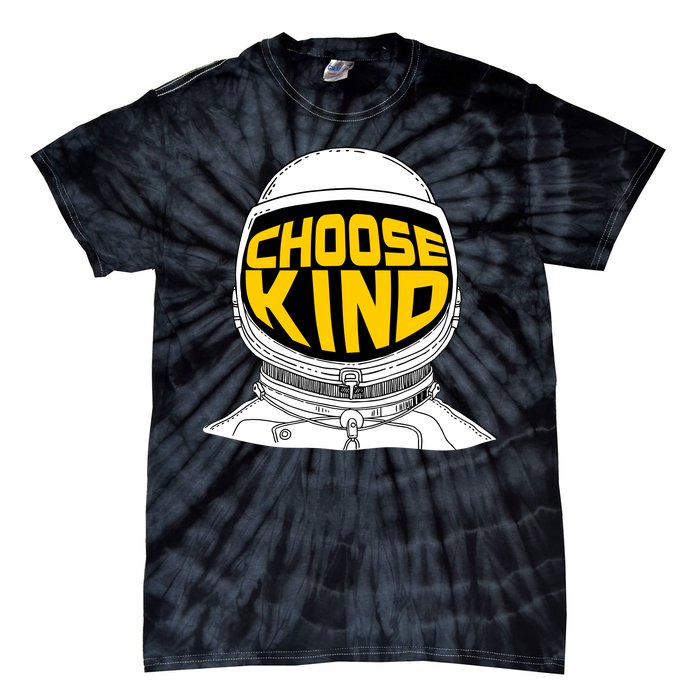 Choose Kind Astronaut Helmet Anti Bullying Message Tie-Dye T-Shirt